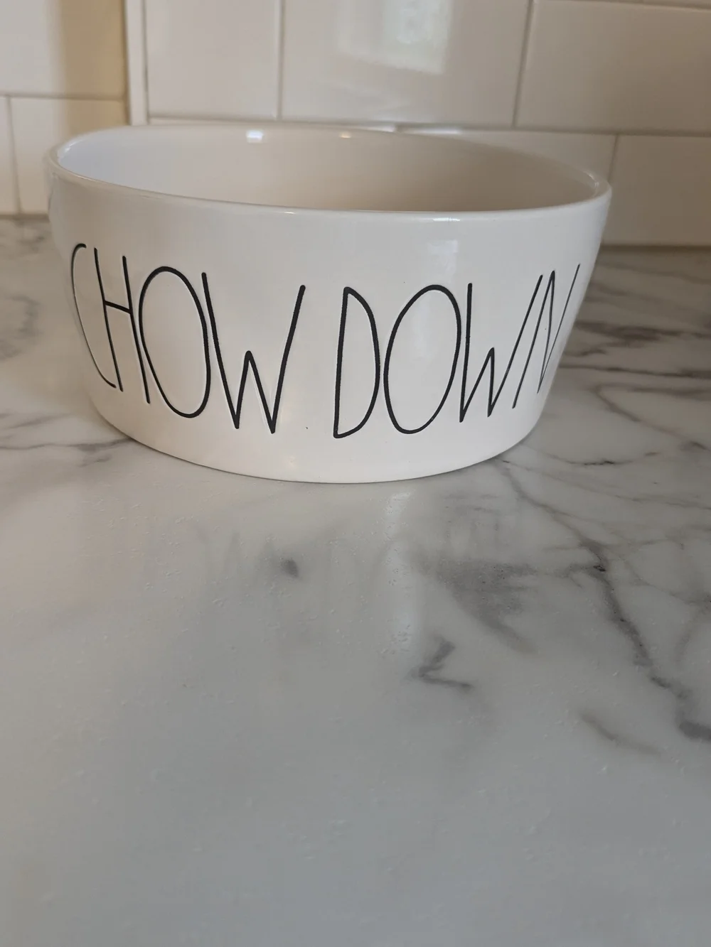 Rae Dunn White Ceramic Bowl with Black Logo